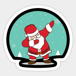 'Dabbing Santa' Cute Dabbing Santa Christmas Sticker